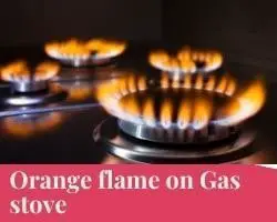 Orange Flame On Gas Stove