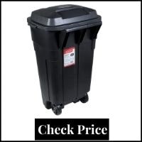 outdoor garbage cans with attached lids