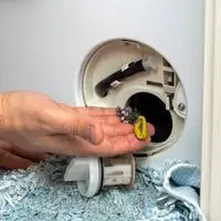 clogged material inside the machine