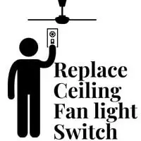 how to replace ceiling fan light switch