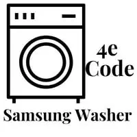 samsung washer 4e code
