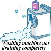 washing machine not draining completely