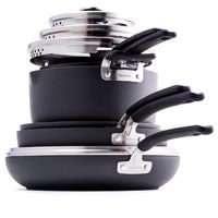 greenpan levels stackable hard anodized ceramic nonstick