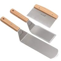 professional metal spatula set for cast iron skillet