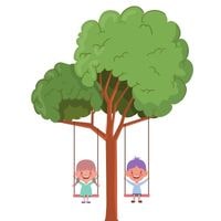 hang a tree swing on an angled branch