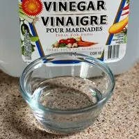 use of vinegar solution