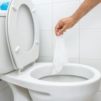 toilet leaves paper after flush