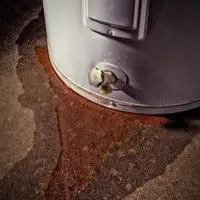 water heater leaking from panel
