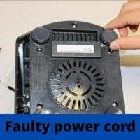 faulty power cord