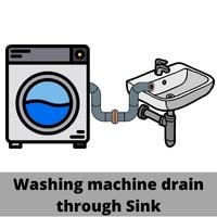 washing machine drain through sink