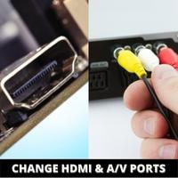 change hdmi & av ports