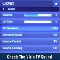 check the vizio tv sound