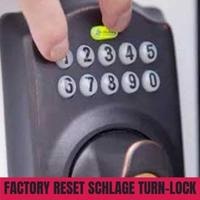 factory reset schlage turn lock