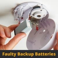 faulty backup batteries
