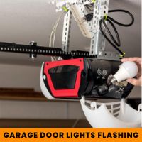 garage door lights flashing