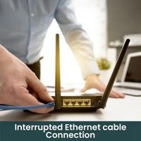 interrupted ethernet cable connection