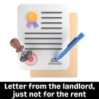 letter from the landlord, just not for the rent!