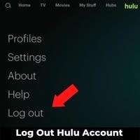 log out hulu account