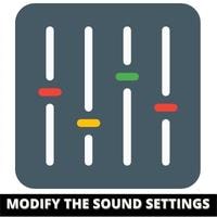 modify the sound settings