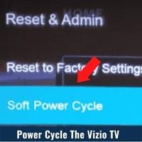 power cycle the vizio tv