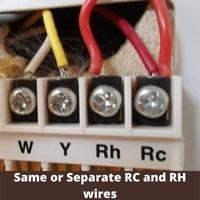 same or separate rc and rh wires