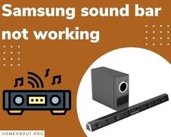 samsung sound bar not working