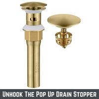 unhook the pop up drain stopper