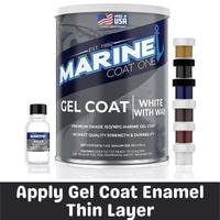 apply gel coat enamel thin layer