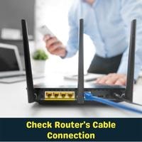 check router's cable connection