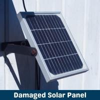 damaged solar panel