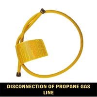 disconnection of propane gas line
