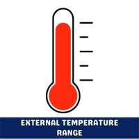 external temperature range