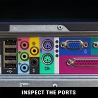 inspect the ports