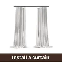 install a curtain