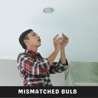 mismatched bulb