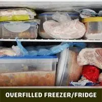 overfilled freezerfridge