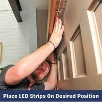 place led strips on desired position