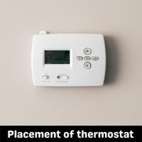 placement of thermostat