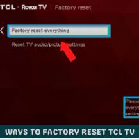 ways to factory reset tcl tv
