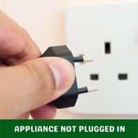 appliance not plugged in