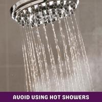 avoid using hot showers