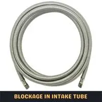 blockage in intake tube