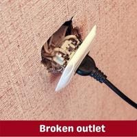 broken outlet