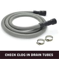 check clog in drain tubes