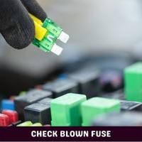 check blown fuse