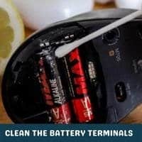 clean the battery terminals