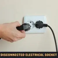 disconnected electrical socket