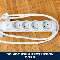 do not use an extension cord