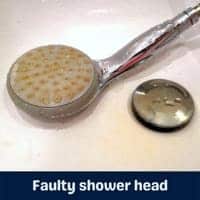 faulty shower head