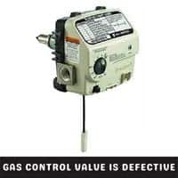 gas control valve is defective